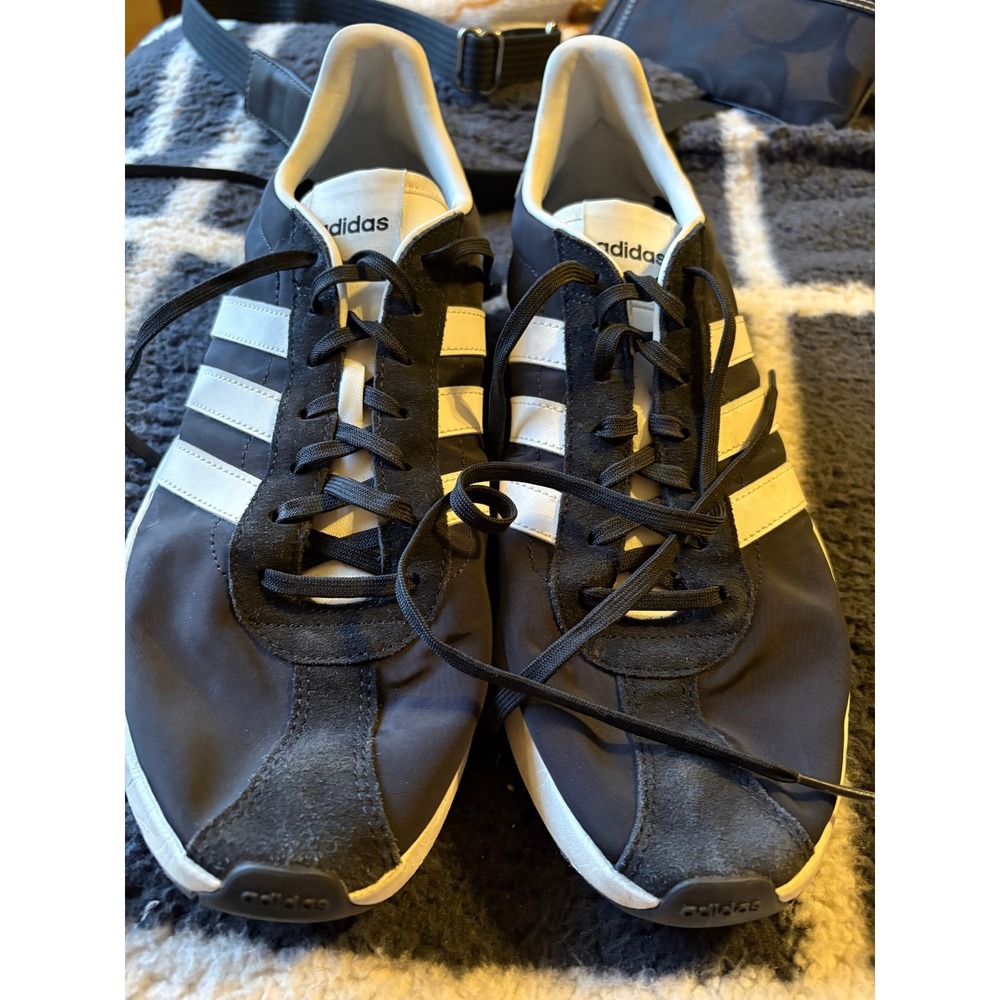 Adidas SL 7200 Men Sneakers Black White Suede Nylon Running Shoes FV3823 US 10.5